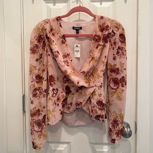 Floral Deep Cut Blouse